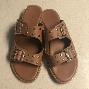 Brown stud slides